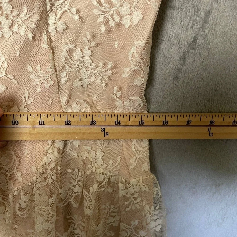 Vintage Scott McClintock Lace Prairie Cottagecore Puff Sleeve Formal Dress 14